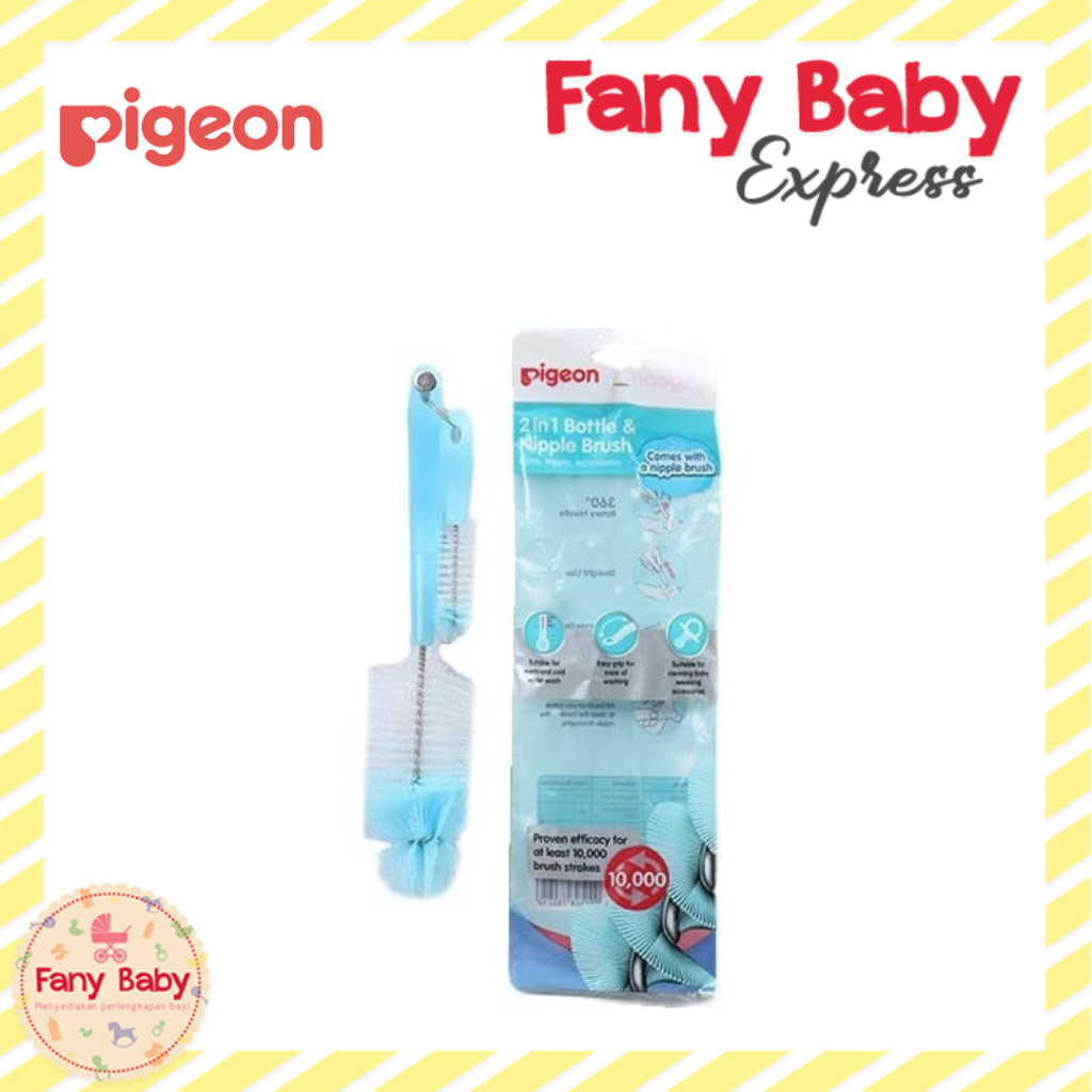 PIGEON 2IN1 BOTTLE & NIPPLE BRUSH BASIC / PR050240