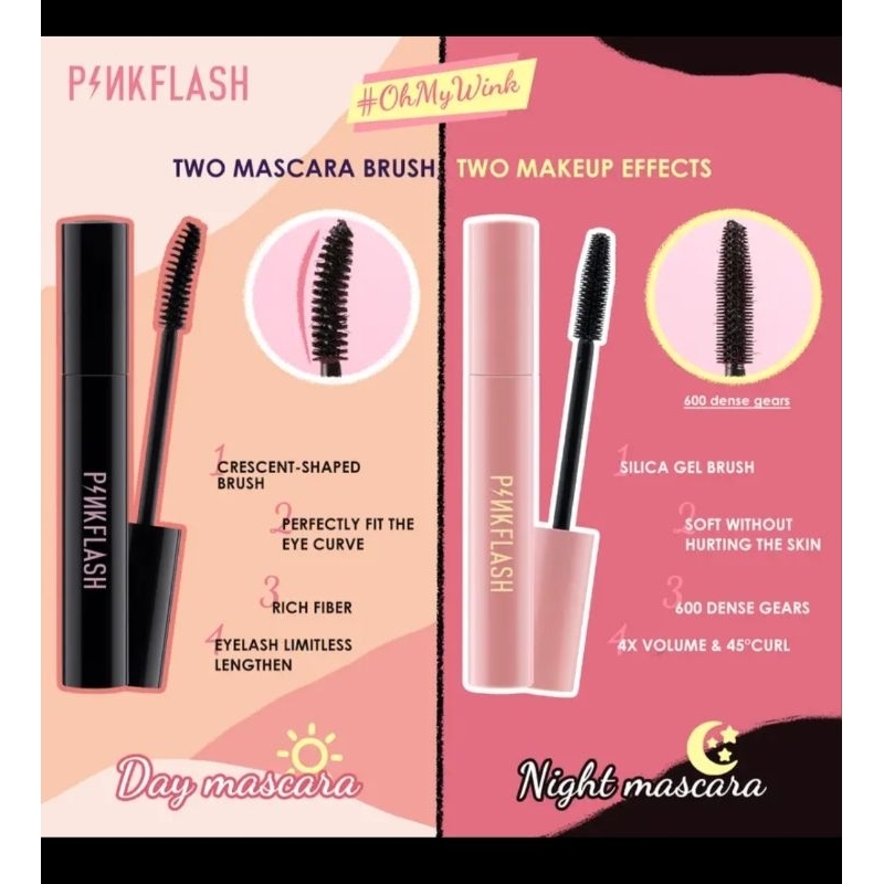 Mascara Pink Flash Pink & Hitam