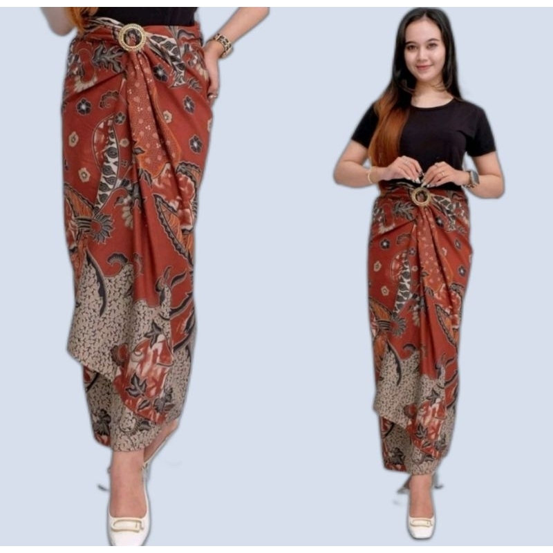 Rok batik lilit dengan ring