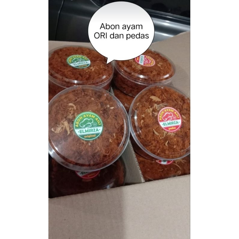 abon ayam original dan pedas