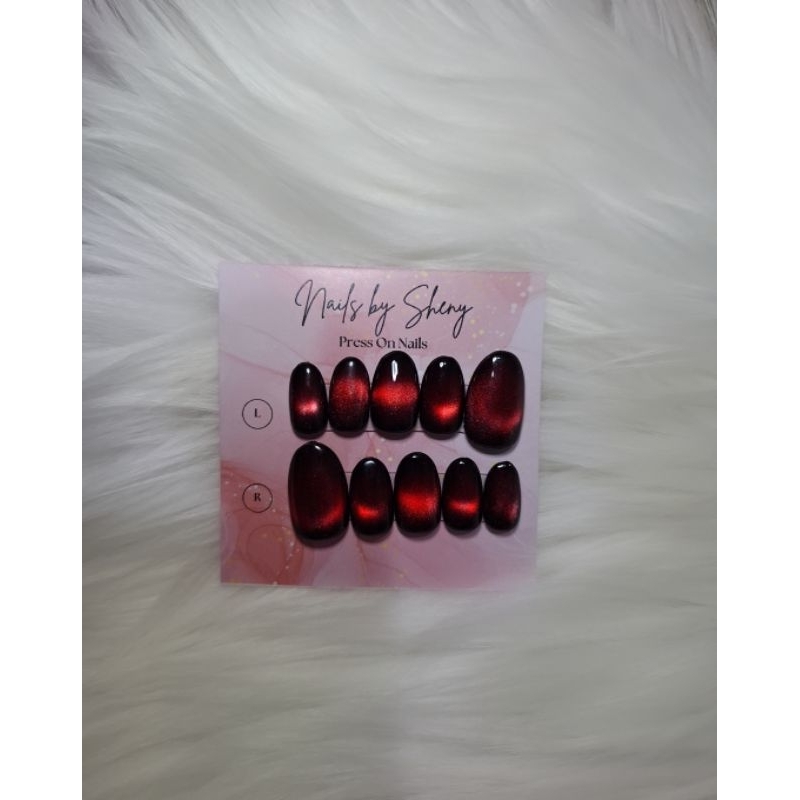 kuku palsu neon red bisa req size, free lem, buffer, toolkit