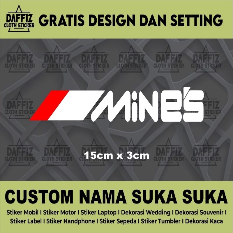 STIKER CUTTING CUSTOM MINES