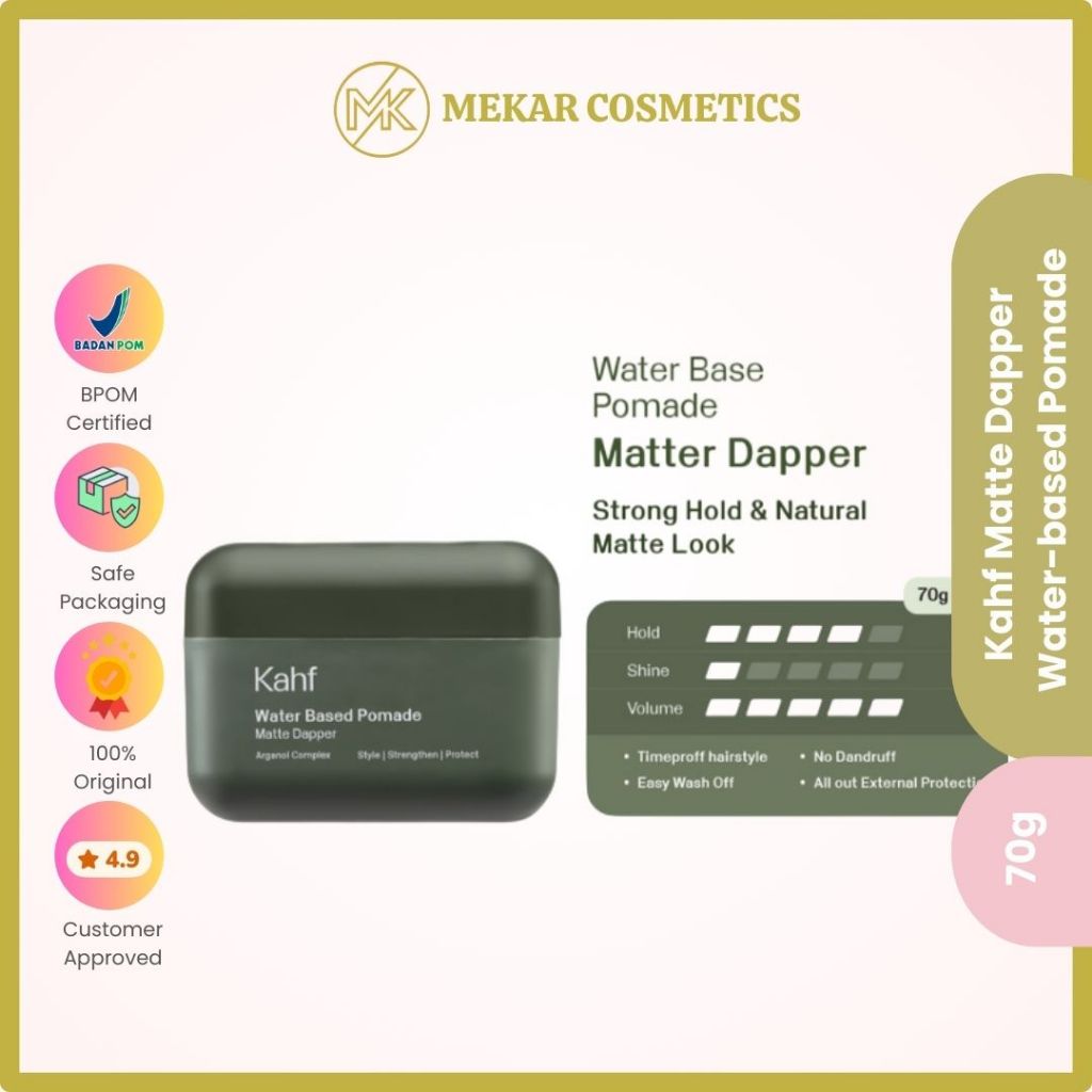 Kahf Matte Dapper Water-based Pomade 70g