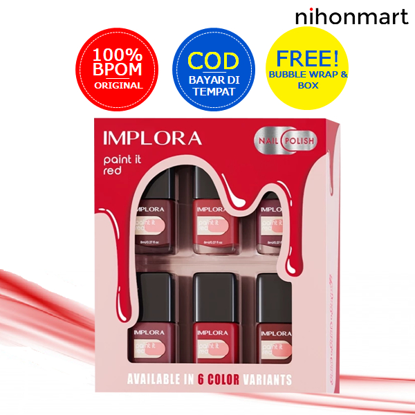 Implora Paint It Red Nail Polish 1 Pack
