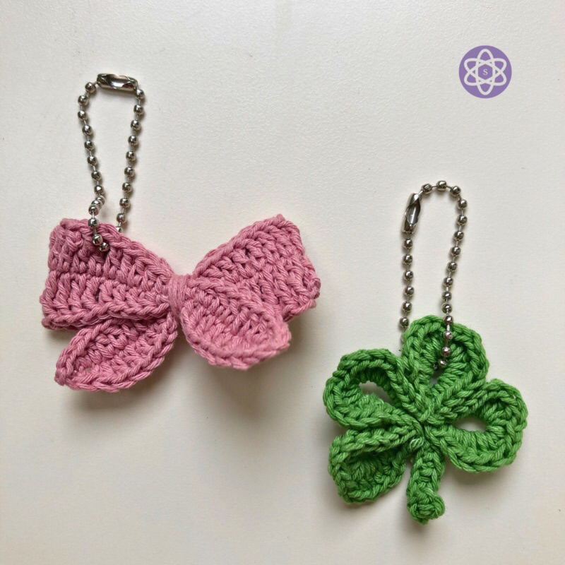 1PCS Charm Bunga Hijau Rajut
