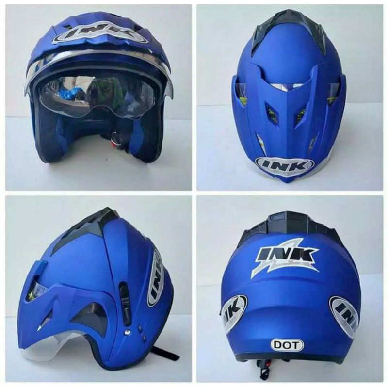 PROMO TERBARU HELM INK DOUBLE KACA DOUBLE VISOR BASIC HRK SNI