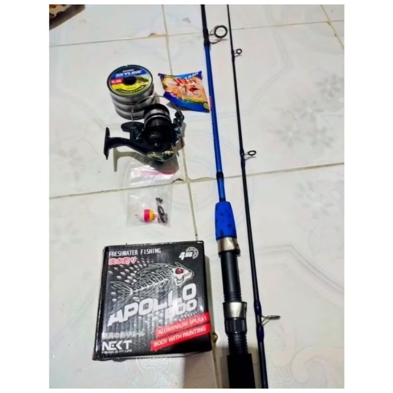 pancing set joran 150cm reel 800