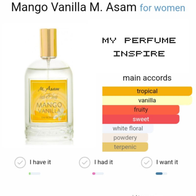 [ VANILLA MANGO ] - MY PERFUME