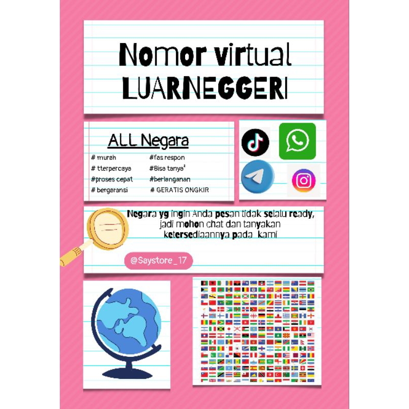 Nomor Virtual Luar Neggeri bergaransi