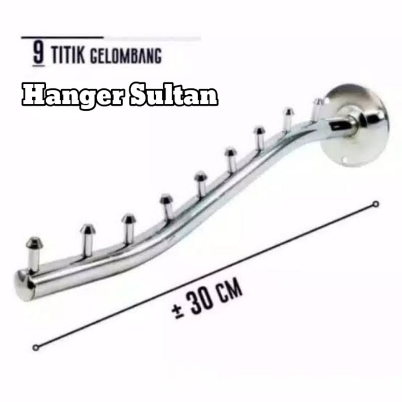Hanger Suling Belalai Tembok 9 Titik