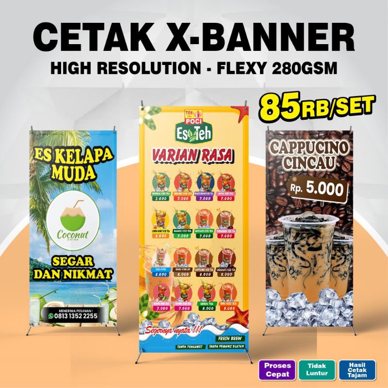 X BANNER 60X160 CM - PLUS RANGKA