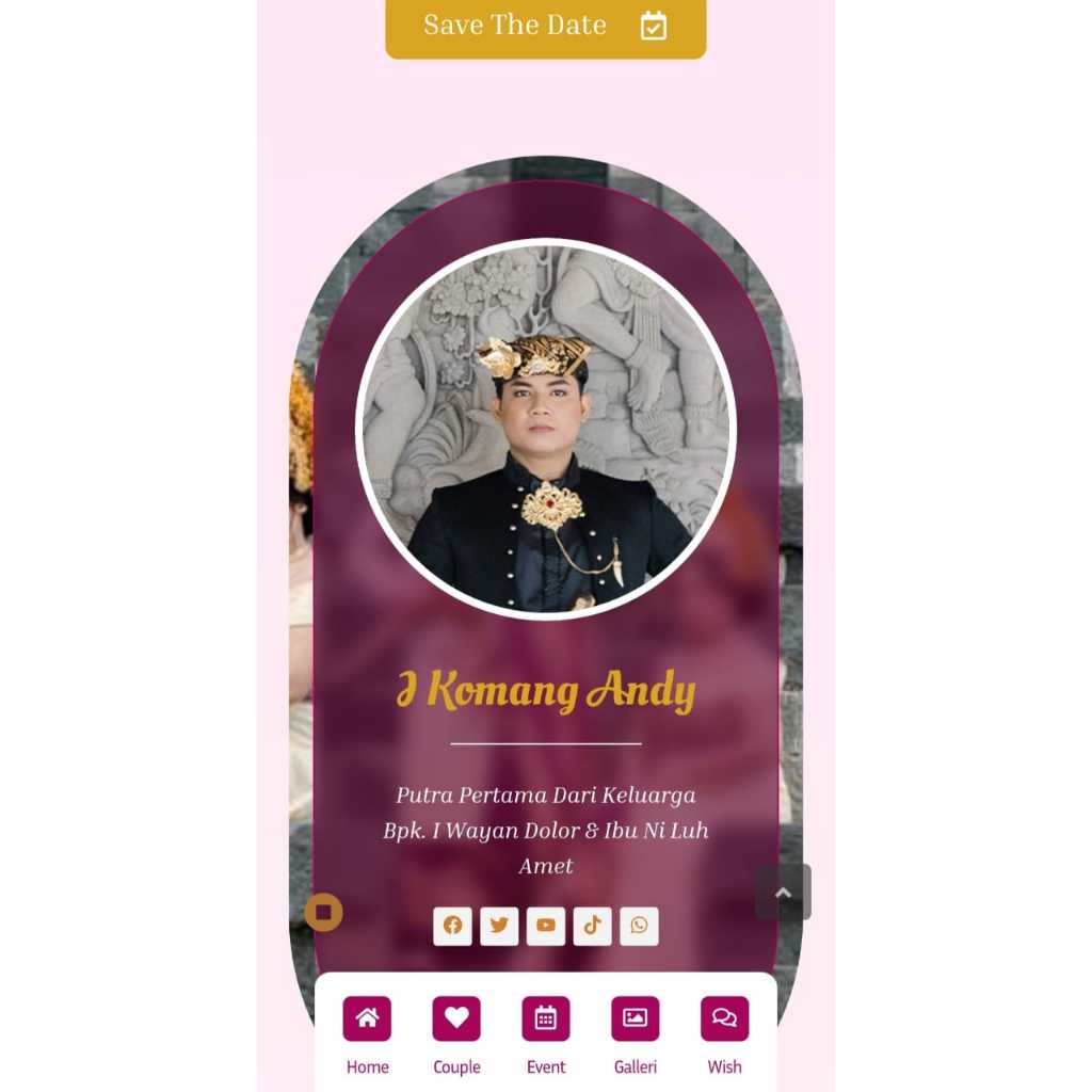 Undangan Digital Pernikahan Website Tema Bali