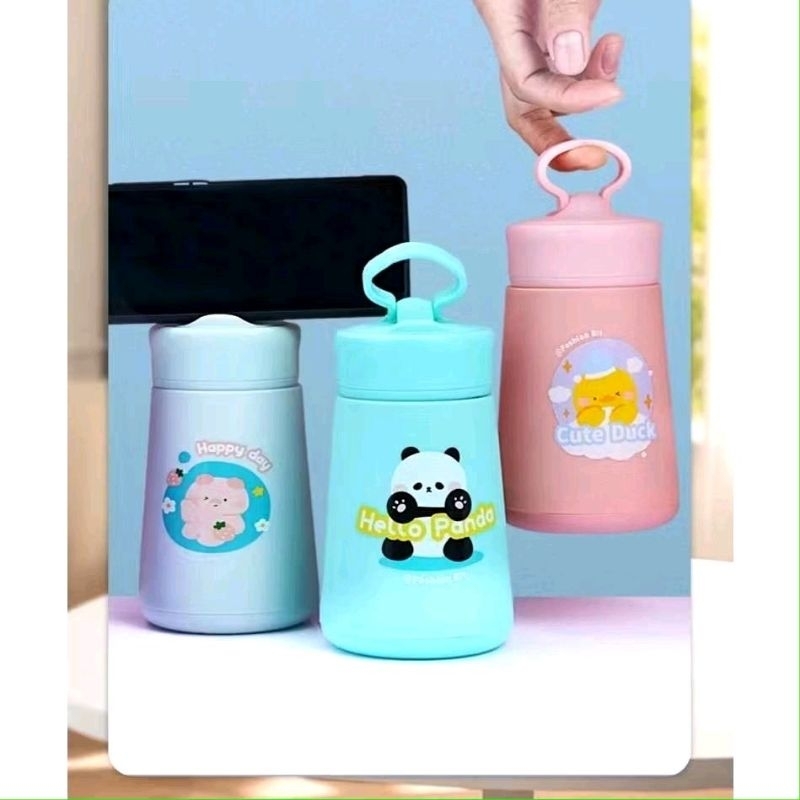 B  (  B156  )  BOTOL  KACA  HELLO  PANDA / SANDARAN HP  +  BOX