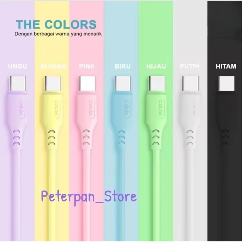 Kabel Data Macaron Type C Fast Charging