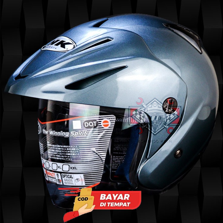 INK HELM CX22 SOLID ALL GREY - SINGLE VISOR