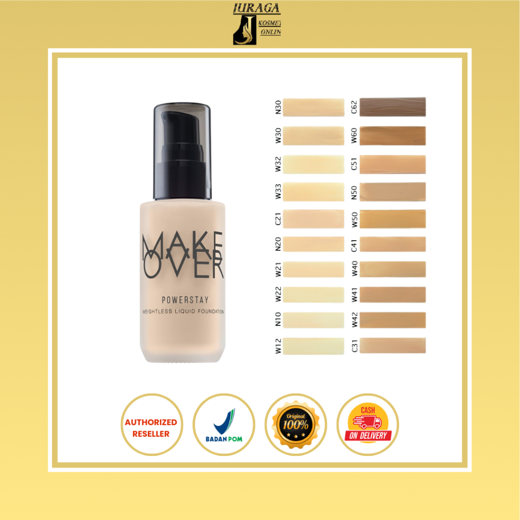 MAKE OVER Powerstay Weightless Liquid Foundation 40ml
