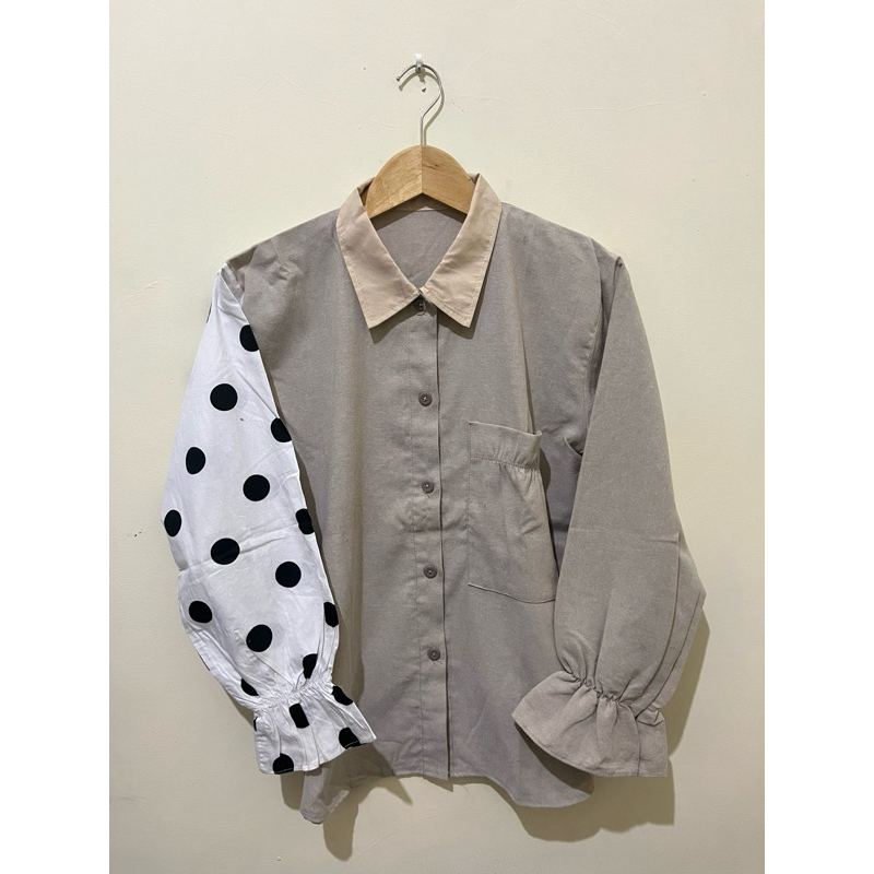 kemeja mix polka