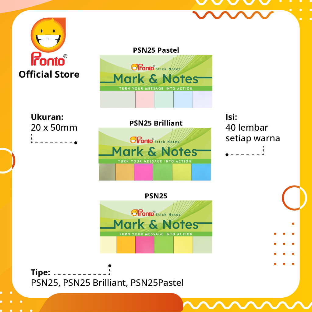 Pronto Sticknotes Mark & Note