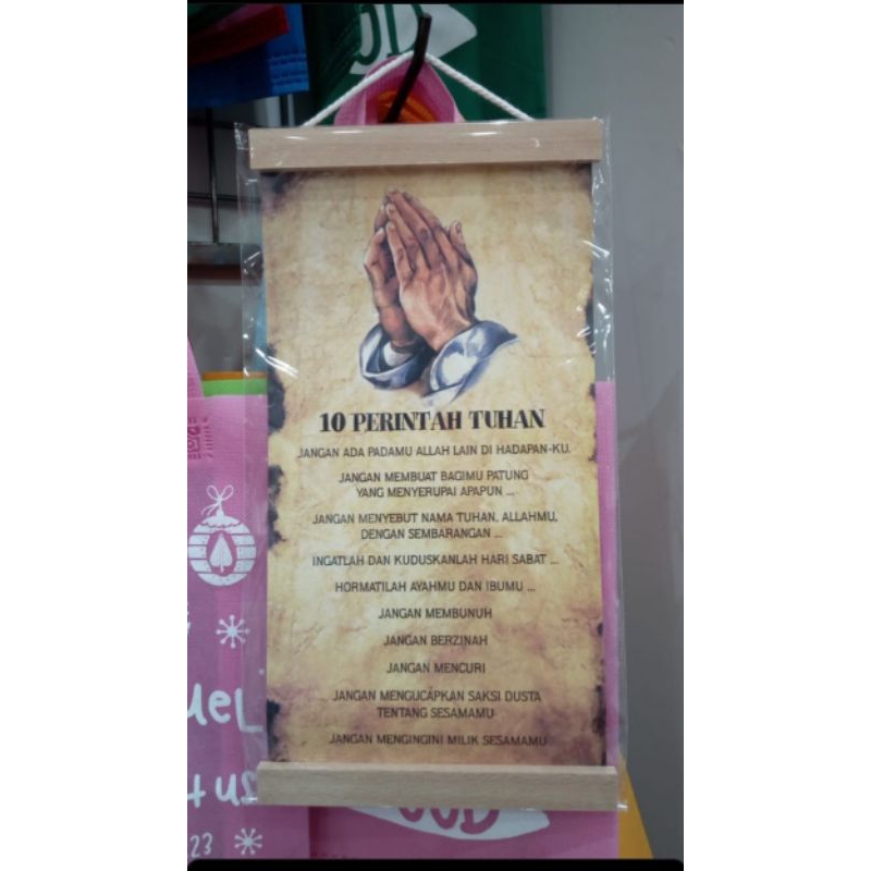Hiasan Dinding Scroll Modesty - 10 Perintah Allah