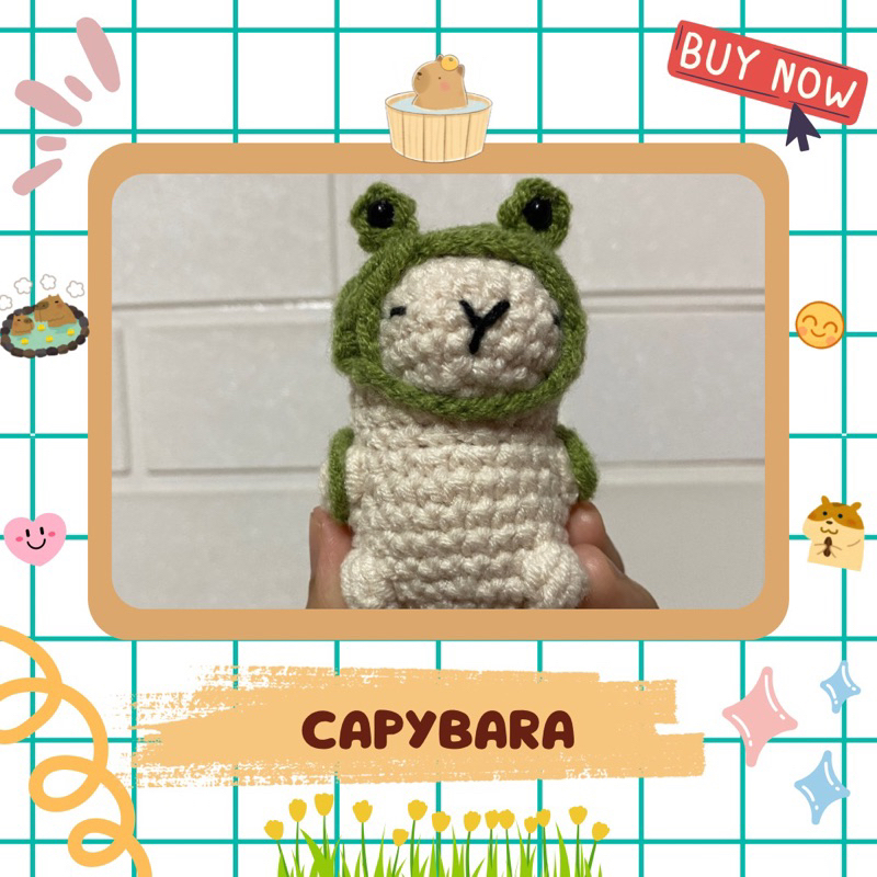 Crochet Keychain Capybara