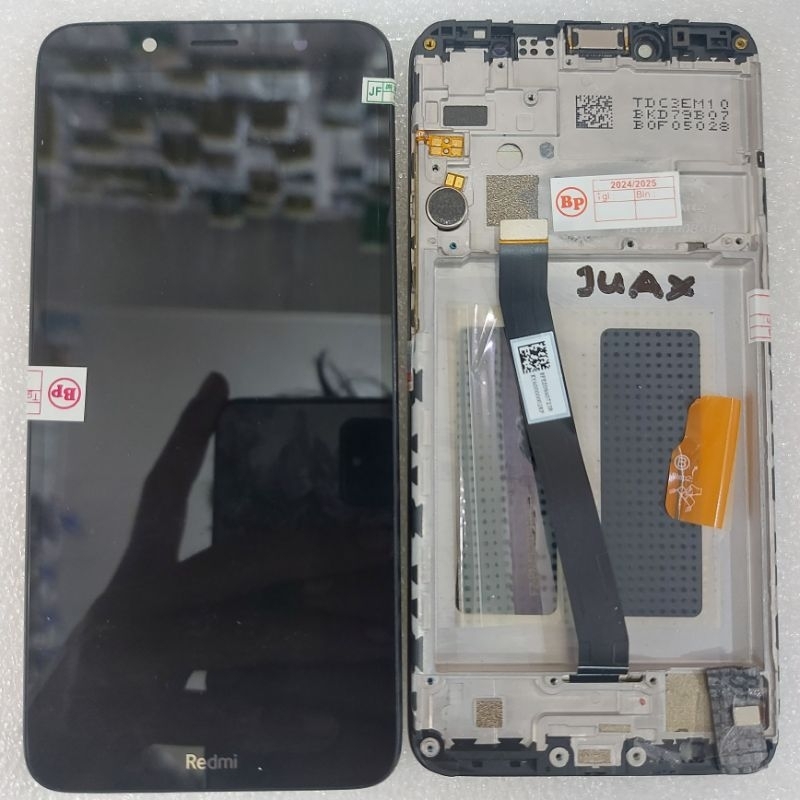 LCD REDMI 7A+FRAME(HITAM) ORI 100%