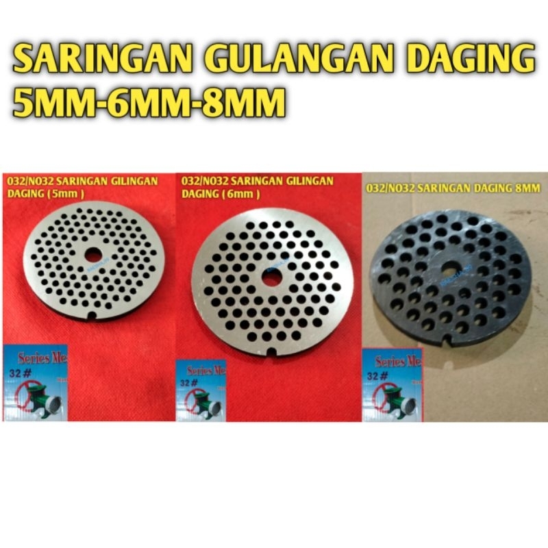Saringan daging 5/6/8mm 032/no32