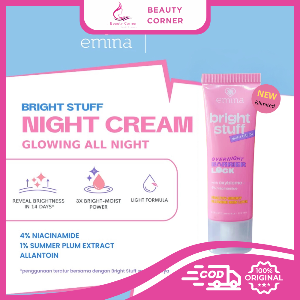Emina Bright Stuff Night Cream - 20gr
