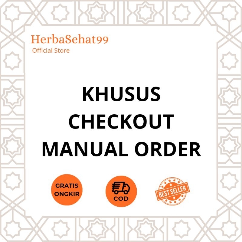 Khusus Pesanan Manual Order