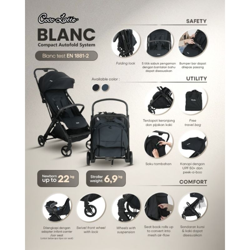 Stroller Cocolatte Blanc Compact Autofold