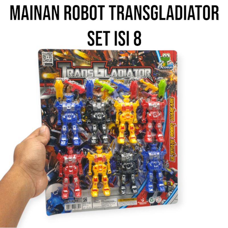 Mainan Anak Robot Transgladiator set Isi 8