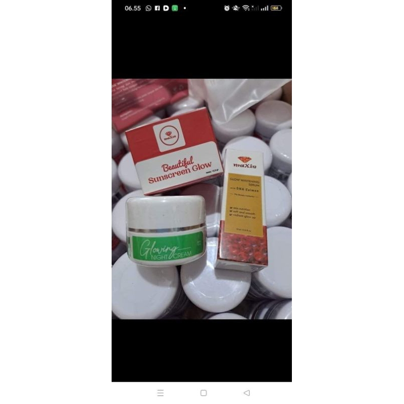 (3pcs) krim flek, serum, sunscreen glow