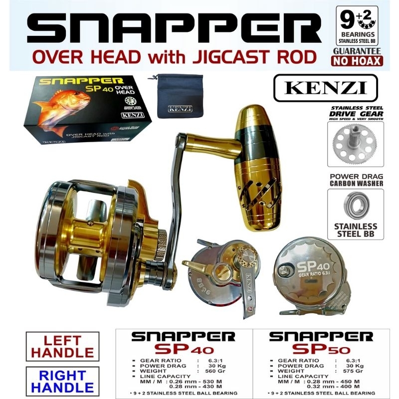 KENZI SNAPPER Reel SP40,SP50 Over Head