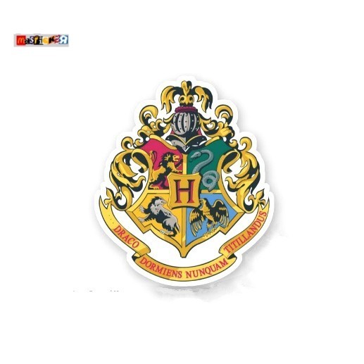 sticker hogwarts crest logo stiker