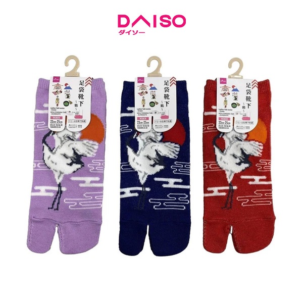 Daiso Ladies Tabi socks - Crane-