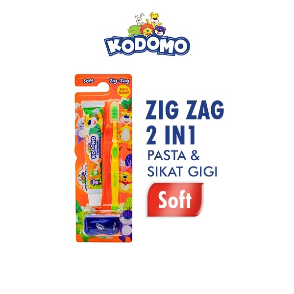 Kodomo Toothbrush 2in1 Zig Zag