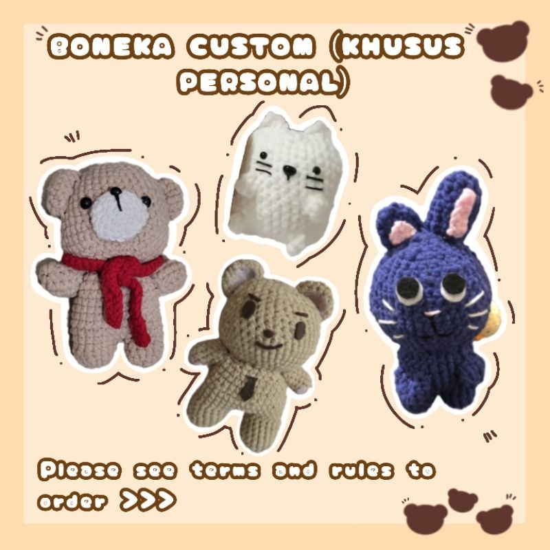 [KHUSUS PERSONAL] Boneka Mini Custom Rajut