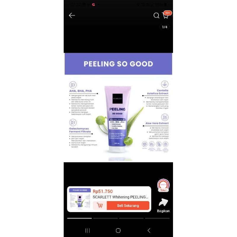 SCARLET PEELING SO GOOD 100ML