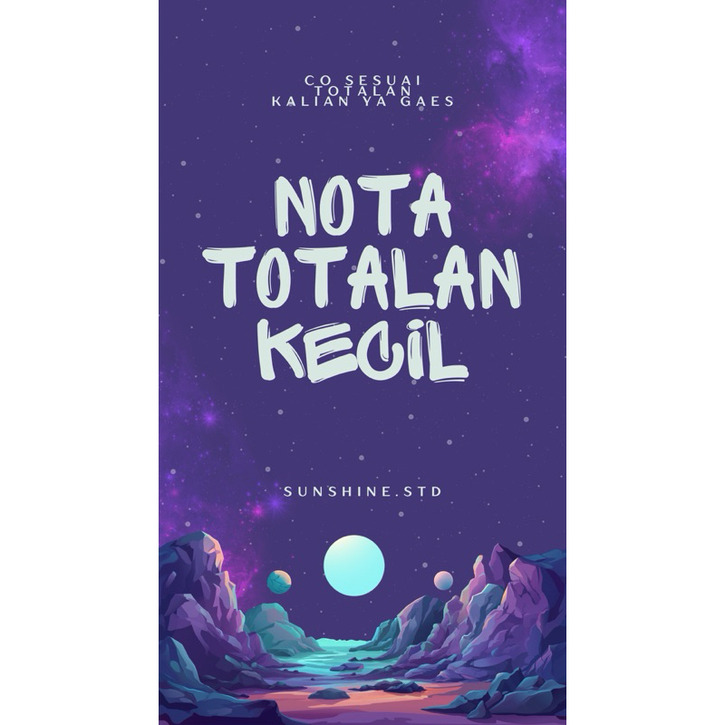 nota manik live kecil sudah +admin