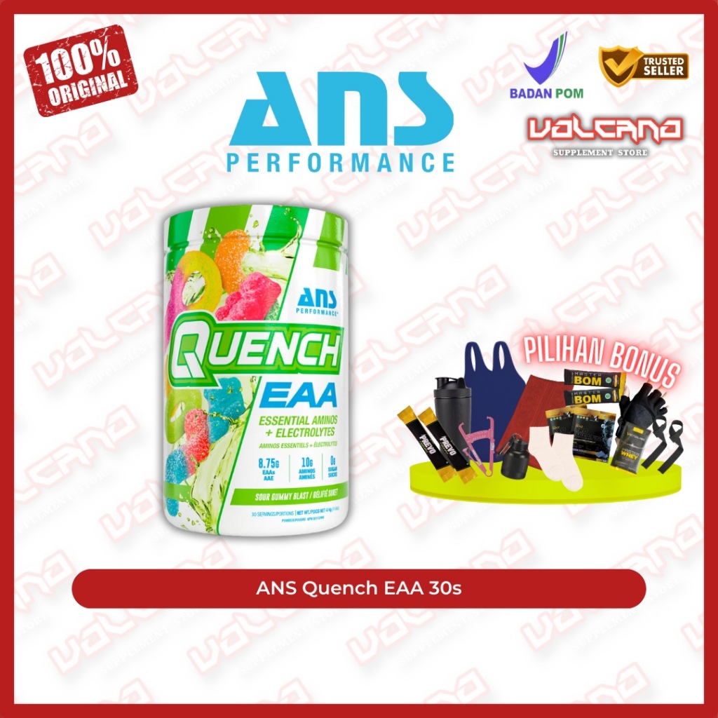 ANS Quench EAA 30 serving Essential Amino Acid BCAA Performance BPOM