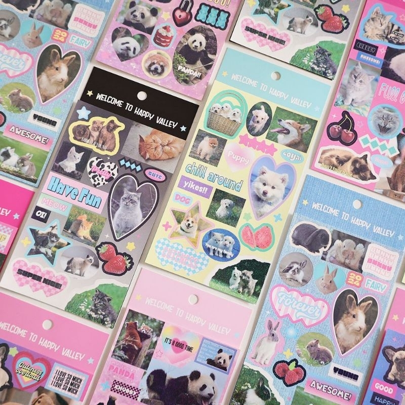 Stiker Bear Puppy Kitten (090)