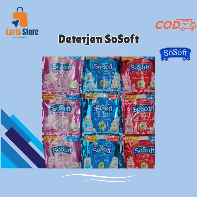 Dapat 3pcs Sosoft Detergent cair - So soft Deterjen cair