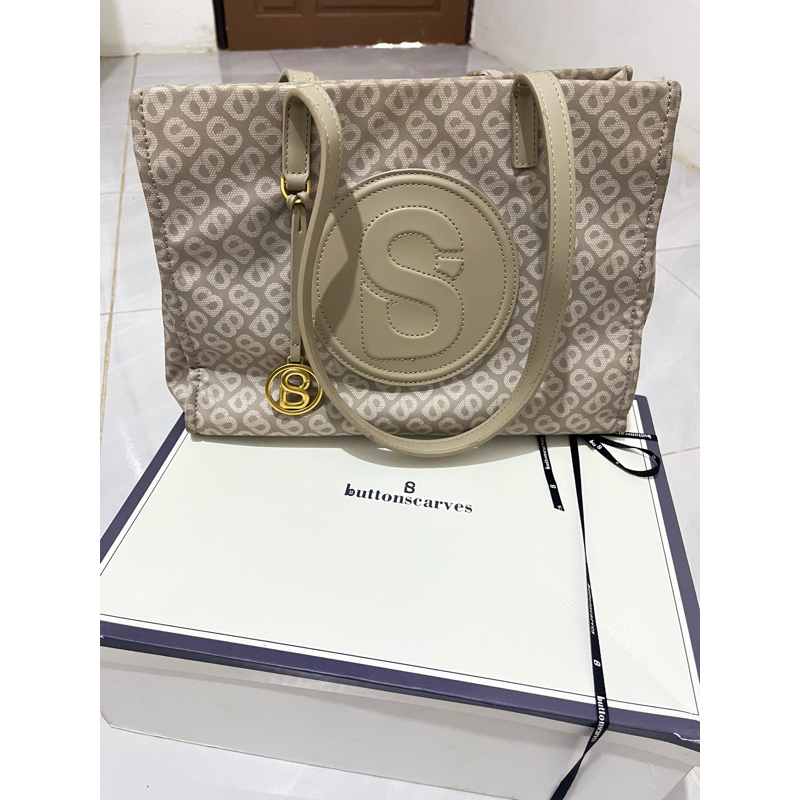 preloved tas button tapis pistacio (SOLD)❌