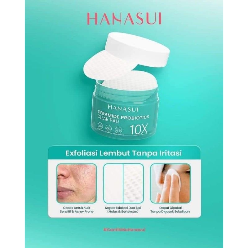 HANASUI CLEAR PAD CERAMIDE PROBIOTICS BISA COD