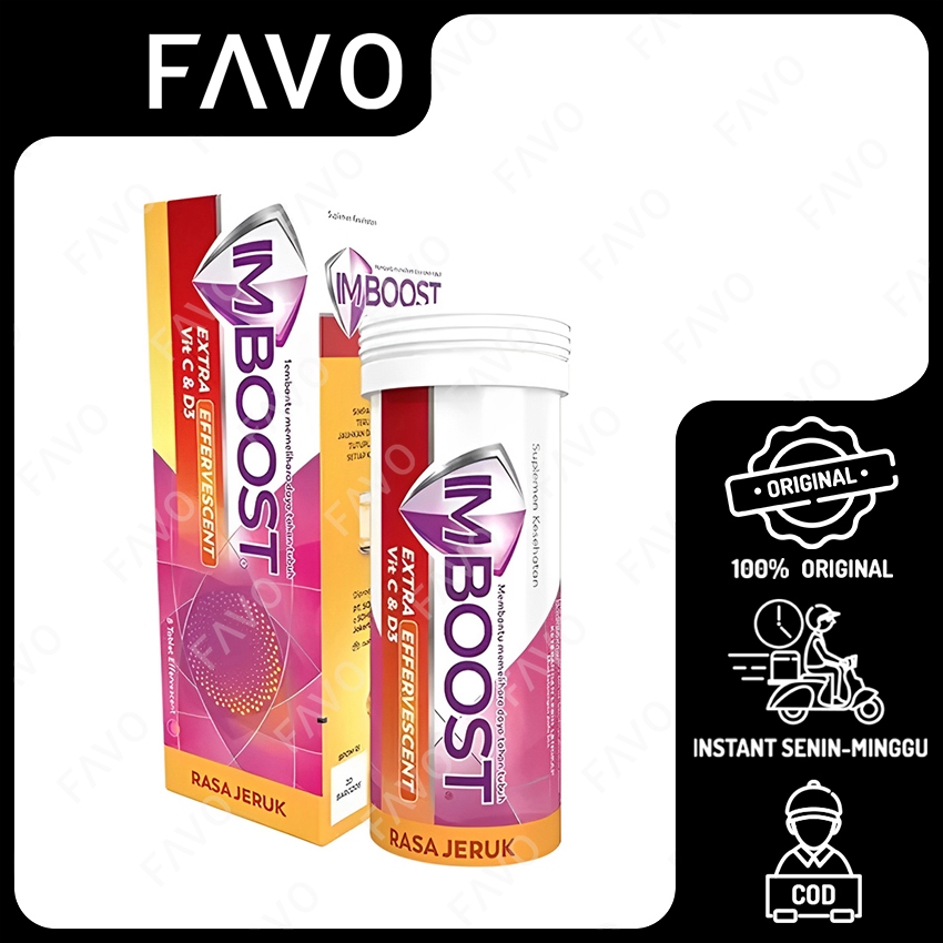 Suplemen Vitamin - Imboost Effervescent Rasa Jeruk - 8 Tablet