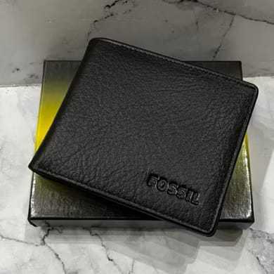 Dompet Pria Standar Kulit Sapi Jeruk Embors Free Box