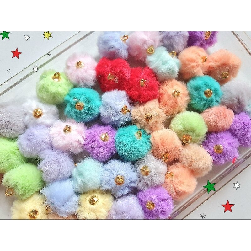 pompom charm gantungan