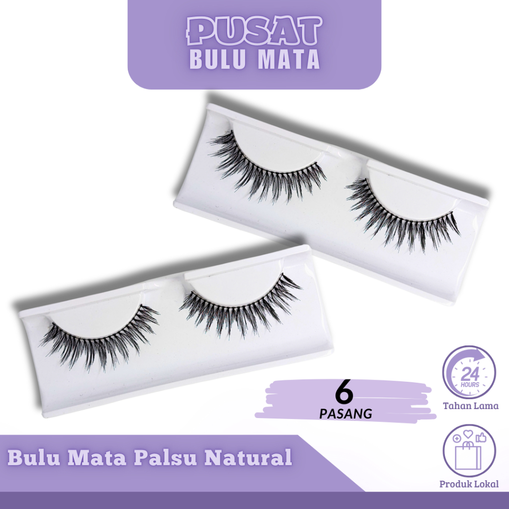 bulumata natural - upper lashes isi 6 pasang