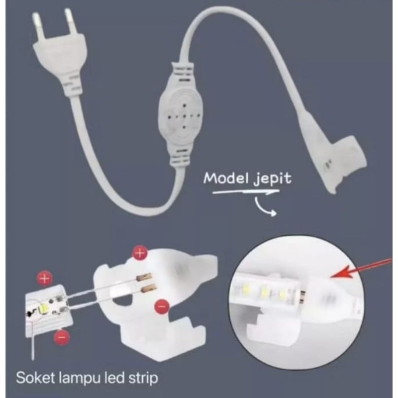 Socket Neon Flex 220V jepit 4A