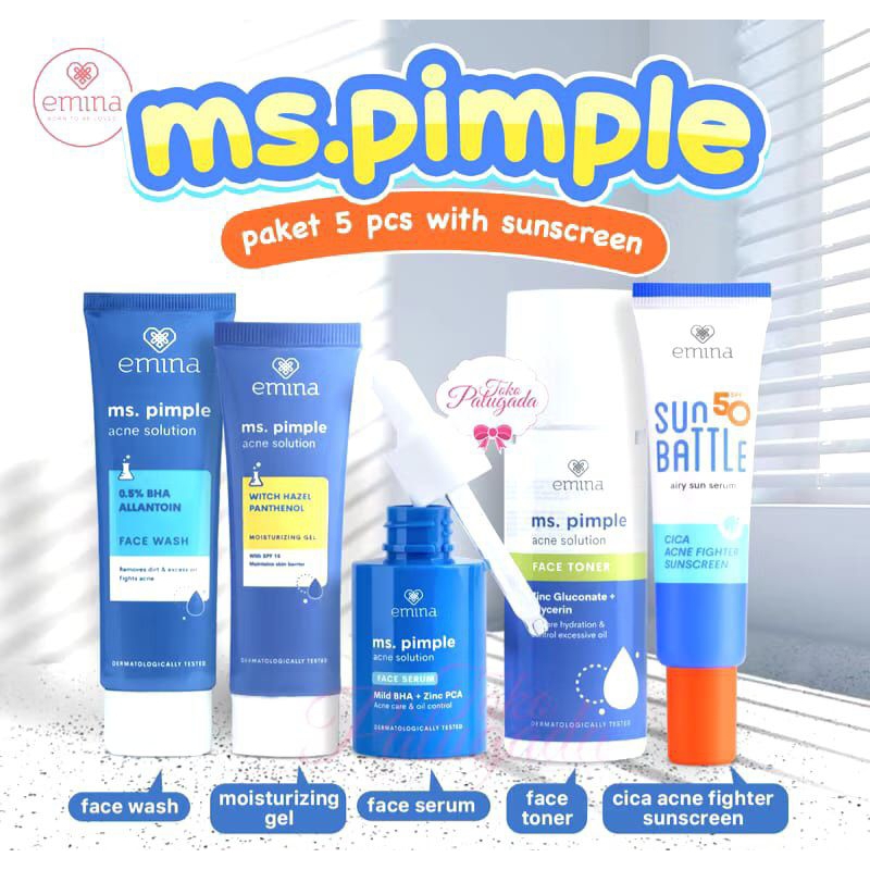 EMINA Ms Pimple Acne Solution [Paket isi 5]