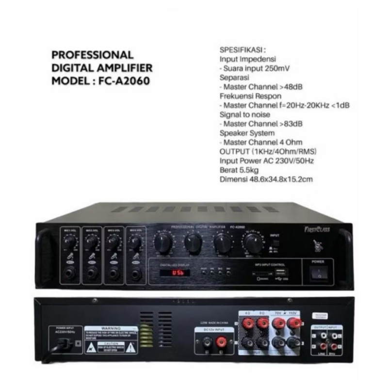 Power Amplifier FIRSTCLASS FC A2060